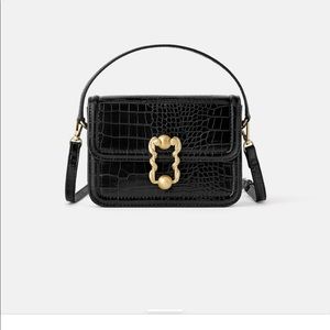 Zara animal print crossbody/belt bag